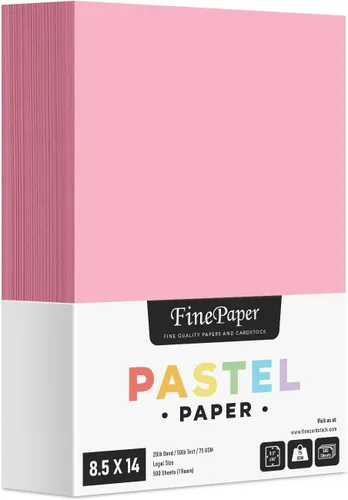 Vista 10 de Papel de color pastel azul – Ideal para artes y manualidades e impresión de papelería – 8.5 x 14 pulgadas (tamaño menú/legal) – Bono de 20 libras