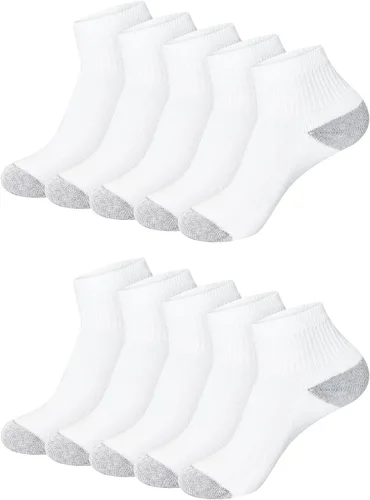 Vista 8 de Hanes Women's Cushioned Athletic Ankle Socks (10-Pack)