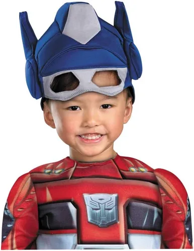 Vista 3 de Disguise costumes Optimus Prime Rescue Bot Toddler Muscle Costume Rojo/Azul