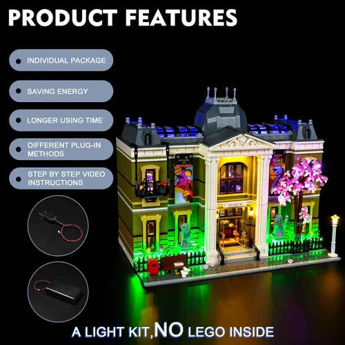 Vista 3 de BrickBling Luz LED compatible con Lego Kit de construcción de museo de historia natural; luces creativas compatibles con Lego 10326