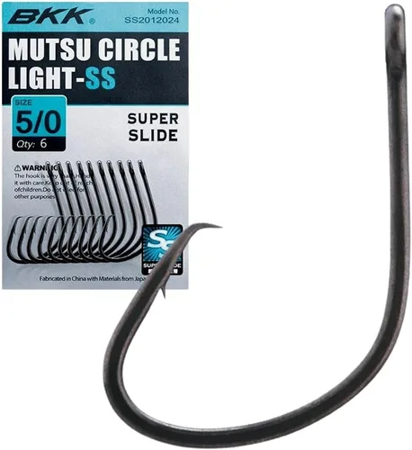 Vista 2 de BKK Hooks A-BR-5019 Mutsu Circle Light-Ss Tamaño 3/0# 7 Paquete