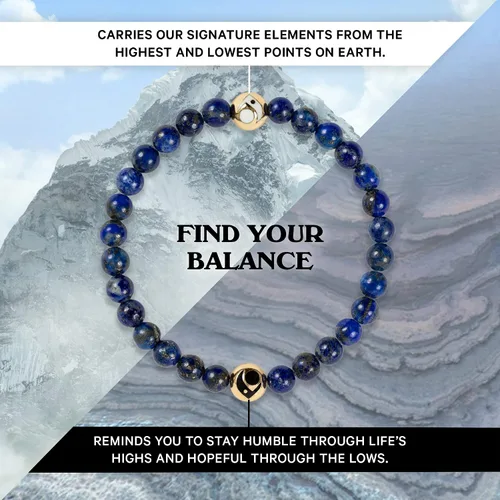 Vista 3 de Lokai Gemstone Beaded Bracelet for Women & Men, Stone & Metal Collection - Crystal & Gemstone Jewelry Fashion Bracelet Slides-On for Comfortable Fit