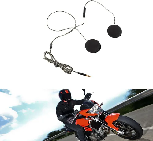 Vista 3 de Auriculares para motocicleta, casco deportivo al aire libre, auriculares de música, auriculares con cable para esquí, snowboard, ciclismo de montaña