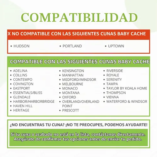 Vista 2 de Kit de conversión de tamaño completo, rieles de cama para cunas de bebé, múltiples acabados disponibles (blanco antiguo)