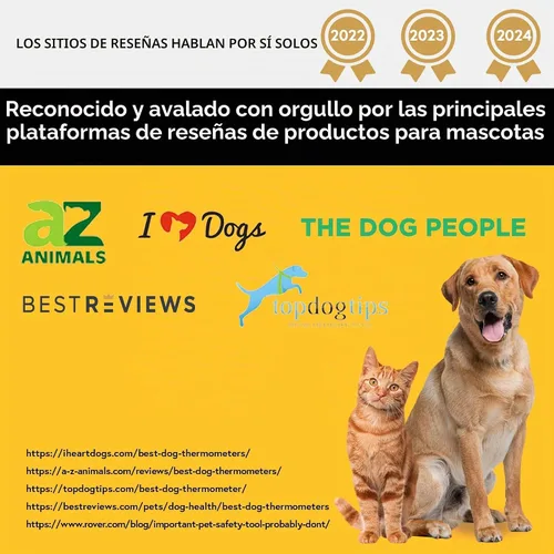 Vista 2 de Termómetro iProven para perros y gatos para una detección rápida y precisa Punta flexible cómoda, termómetro impermeable para mascotas, lecturas