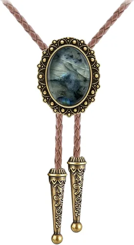 Vista 31 de Jeilwiy Corbata de bolo para hombre, corbatas vaqueras, collar de corbata #44 Elemento de sombrero de vaquero