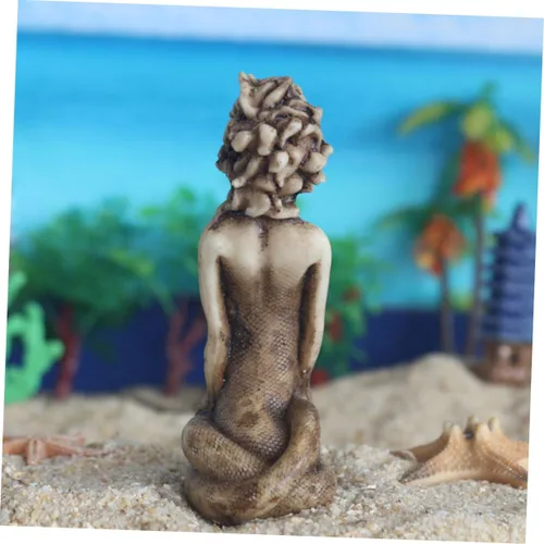 Vista 5 de Medusa - Figura de serpiente escultura de mitología griega de resina, decoración decorativa para el hogar para coleccionistas, estatua de escritorio