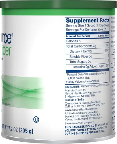Vista 5 de NutriSource Suplementos nutricionales de fibra dietética de fibra, sin sabor, 7.2 onzas (paquete de 4)