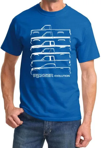 Vista 8 de Ford Ranger Pickup Truck Evolution Classic Outline Design Camiseta