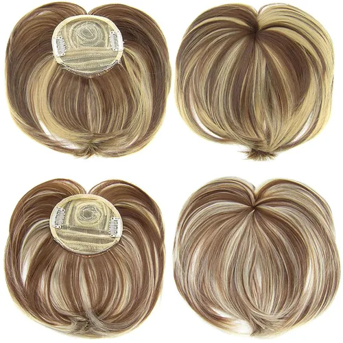 Vista 14 de Faringoto Extensiones invisibles para el cabello para mujer, extensiones de cabello adelgazante para peluca, parte superior gruesa 30#