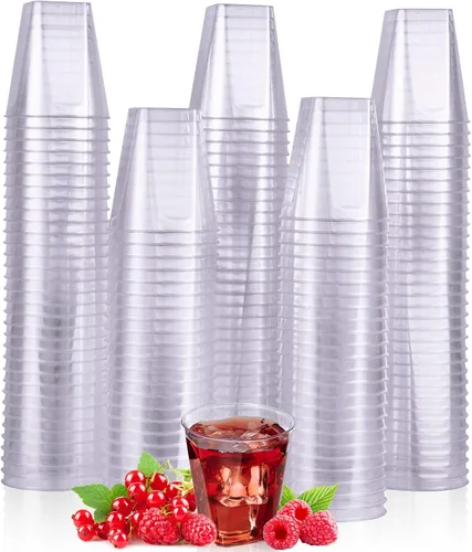 Vista 10 de JOLLY CHEF Paquete de 500 vasos de chupito de plástico de 1 oz, vasos de 1-transparente-500