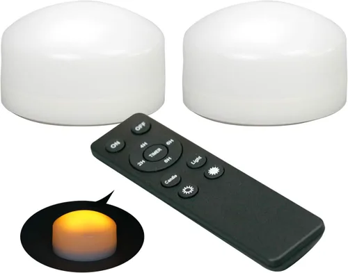 Vista 18 de 4 luces LED de calabaza Jack-O-Lantern con batería de Halloween con control Naranja