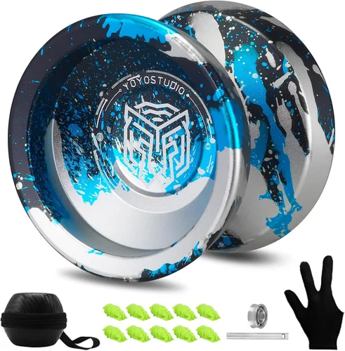 Vista 9 de YOYOSTUDIO Yoyo Profesional para Niños/Adultos, Paquete de 2 Yoyos, Yoyo Sensible V22 & P1, Yoyo de Doble Propósito para Principiante/Avanzado, 10