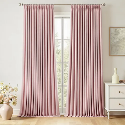 Vista 27 de MIULEE - Cortinas de lino beige con pliegues a presión 100% opacas para dormitorio, cortinas de ventana con memoria y bloqueo de luz para oscurecer