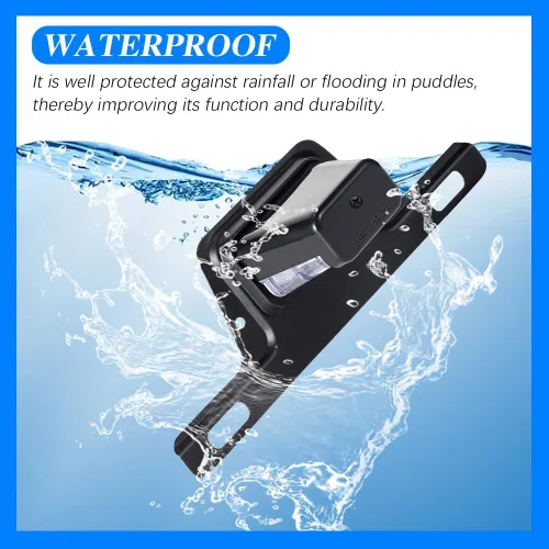 Vista 6 de Jsorum - Luz LED negra para matrícula, resistente al agua, 12 V CC, soporte de placa con luz, accesorios de automóvil, lámpara sumergible universal