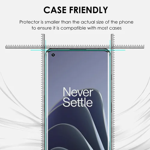 Vista 8 de Protector de pantalla mate para OnePlus 10 Pro, juego de vidrio templado UV, paquete de 2, antirreflejos, antihuellas, resistente a los arañazos 9H