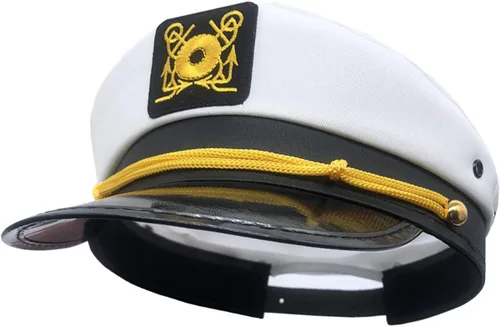 Vista 7 de Custom Text Captain Yacht Hat Cap Adult Costume Hat Sailor Navy Marine Admiral Hat for Halloween Costume Accessory