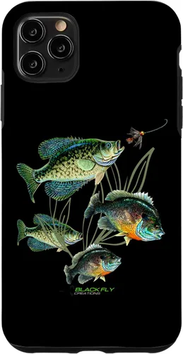Vista 13 de Crappie Bluegill Fishing Phone Covers Black Fly Case for iPhone 17