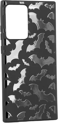 Vista 8 de Funda de teléfono negra mate compatible con Samsung Galaxy Note 10 4G 2019 – Funda protectora de goma delgada con diseño de murciélagos, diseño