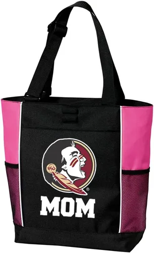 Vista 3 de Broad Bay Florida State Tote Bags Official FSU Game Day Bag Florida State Logo, 600D Polyester Canvas, Adjustable Web Handles, Front Pocket, Side