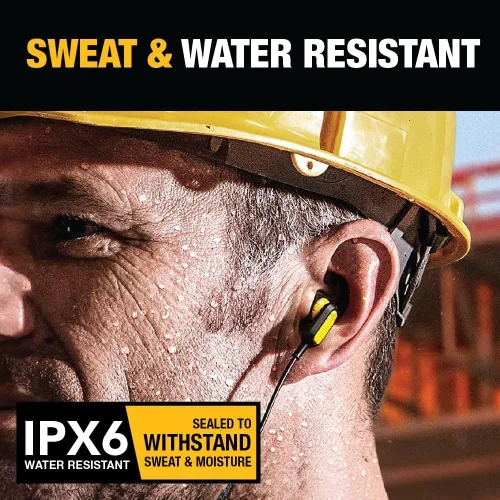 Vista 5 de DEWALT Auriculares inalámbricos Bluetooth con banda para el cuello y cargador rápido de coche de 60 W de 4 puertos