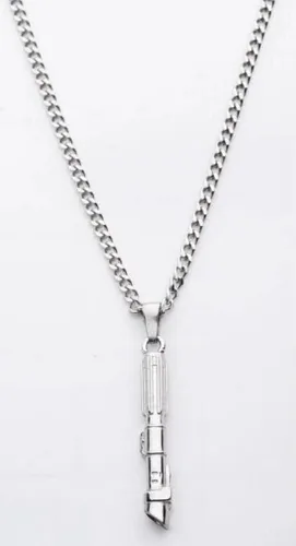 Vista 2 de STAR WARS Collar con colgante de mango de sable de luz 3D Darth Vader