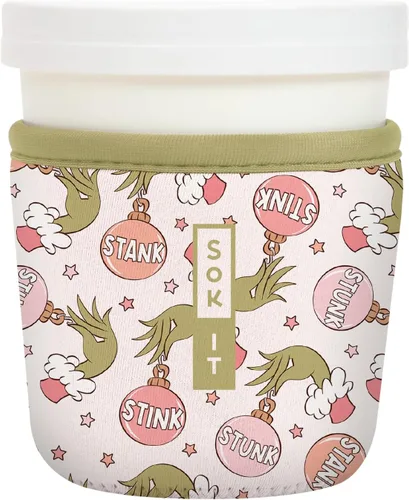 Vista 14 de Sok It IceCreamSok Cubierta de Neopreno Aislante (Floral Abstracto, Pintas de Helado Rectas)