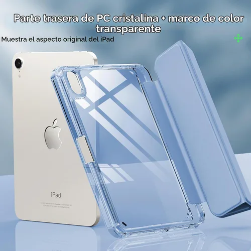Vista 4 de INFILAND Funda para iPad mini 7, iPad mini 7ª (A17 Pro)/6ª generación de 8.3 pulgadas 2024/2021, parte trasera transparente y funda protectora