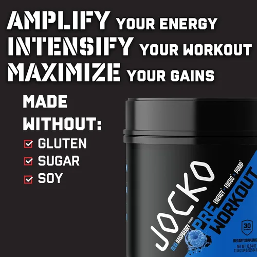 Vista 4 de Jocko Fuel Ultimate Polvo Pre-Entrenamiento - Bebida energética en polvo para antes del entrenamiento para hombres y mujeres - Mezcla nootrópica sin