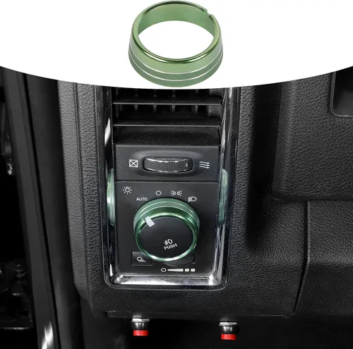 Vista 15 de Voodonala para Dodge RAM - Cubierta de perilla selectora de ajuste de interruptor de faro delantero de aluminio para Dodge RAM 2010-2017, accesorios