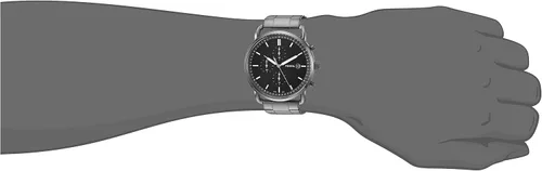 Vista 3 de Fossil The Commuter Reloj de cuarzo para hombre con correa de acero inoxidable gris 22 Modelo FS5400