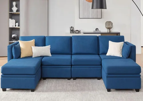 Vista 10 de Weture Módulo medio para sofá modular seccional, sofá seccional convertible, color beige