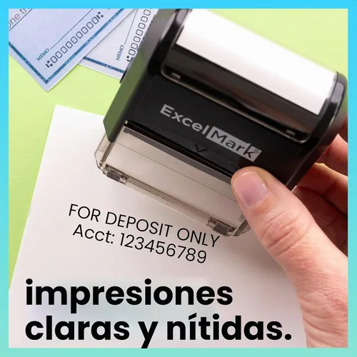 Vista 3 de ExcelMark Sello de depósito bancario, ideal para gestión de documentos bancarios eficientes con sellos de depósito, perfecto para entornos
