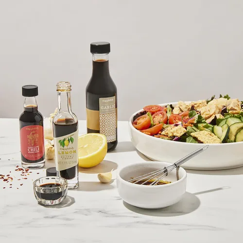 Vista 7 de Thoughtfully Gourmet, juego de regalo de vinagre balsámico, los sabores incluyen higo, chile, ajo y más, certificado IGP, fabricado en Módena