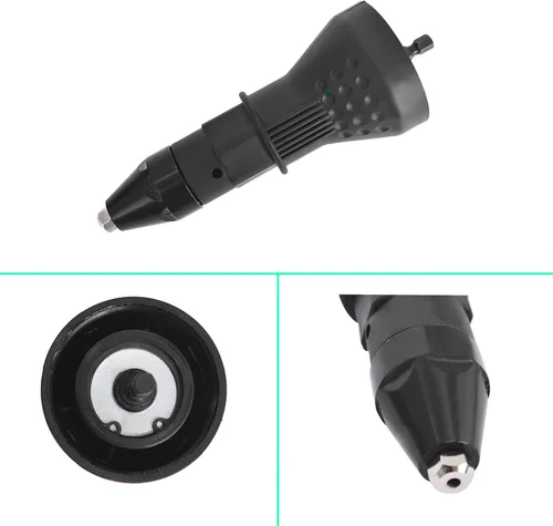 Vista 6 de marddpair Adaptador de taladro eléctrico de pistola de tuerca de remache para herramienta de remachado inalámbrico, adaptador de tuerca