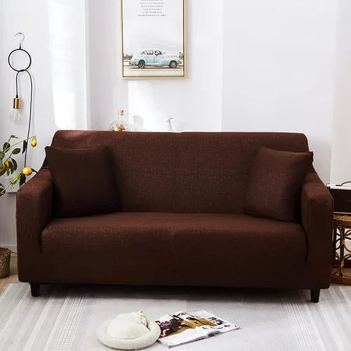 Vista 11 de IMYOGI Fundas elásticas para sofá de alta elasticidad, elegante funda de sofá de color sólido con parte inferior elástica, protector de muebles
