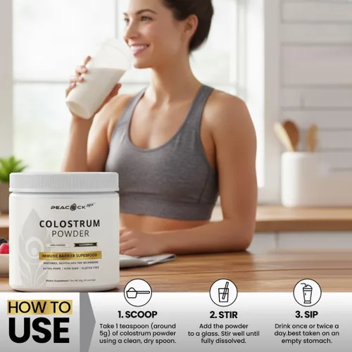 Vista 5 de Polvo de calostro – 2.12 oz (30 porciones), suplemento de calostro bovino sin sabor, superalimento para la salud del cabello, la piel
