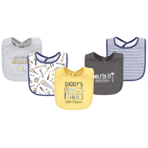 Vista 57 de Hudson Baby Baberos unisex de algodón para bebé, nube rosa, talla única (paquete de 2)