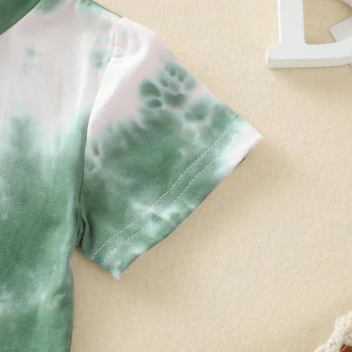 Vista 4 de Conjunto de 2 piezas de camiseta de manga corta y pantalones cortos para niños pequeños