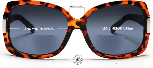 Vista 3 de Lentes de sol bifocales integrados para lectura Jackie O Fashion Reader