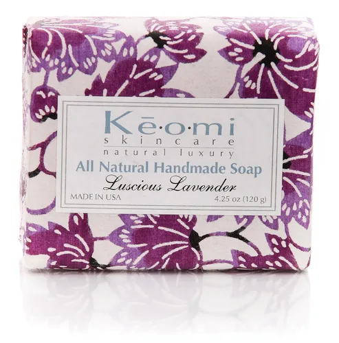 Vista 3 de Keomi Naturals - Set de regalo orgánico de lavanda para baño y cuerpo hecho a mano, mimarlos con todo lujo natural, perfumado con aceites