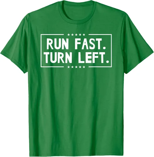 Vista 55 de Run Fast Turn Left - Camiseta para correr de pista y campo