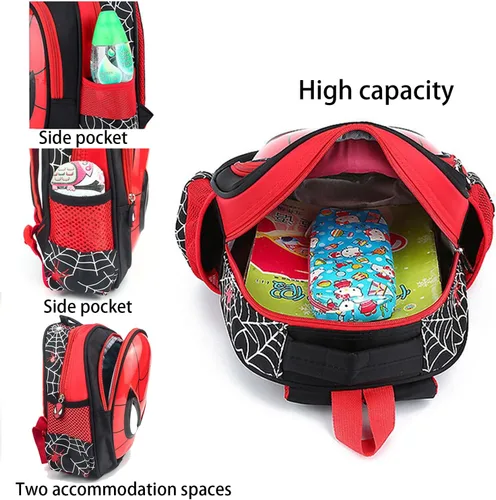 Vista 6 de MEIJU Mochila escolar para niños menores de 8 años 3D impermeable dibujos animados animación primaria escuela, Negro -, Lindo viaje