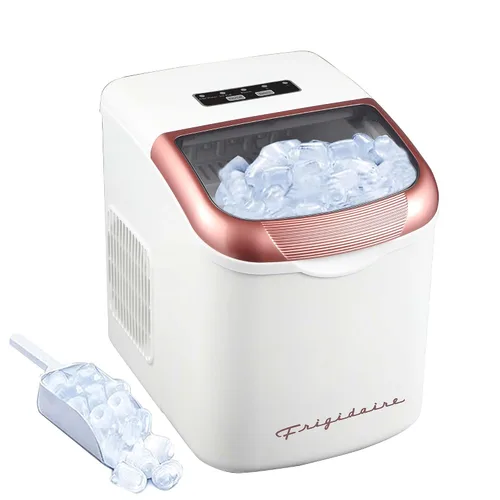 Vista 11 de FRIGIDAIRE Máquina de hacer hielo compacta retro, hielo bala, 26 libras por día (negro)