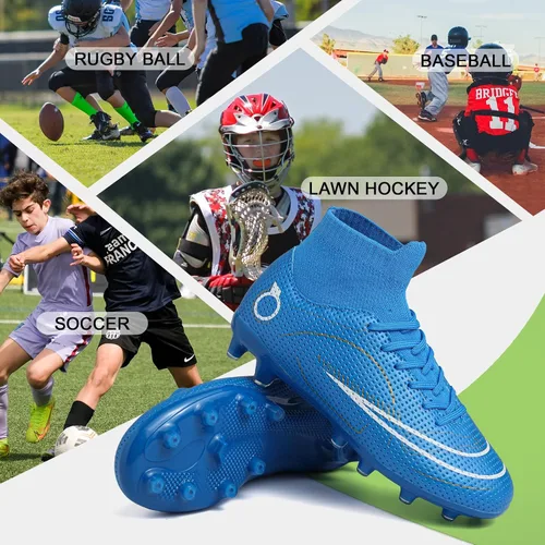 Vista 7 de GRESKY Tacos de fútbol para niños, zapatos de fútbol para niñas