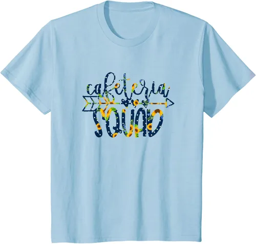 Vista 12 de Cafeteria Squad - Camiseta de vuelta a clases con girasoles en grupo, Blanco, S
