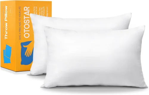 Vista 11 de OTOSTAR Cojín de almohada de 12 x 20 pulgadas, cojín interior suave y esponjoso, relleno de cojín blanco decorativo