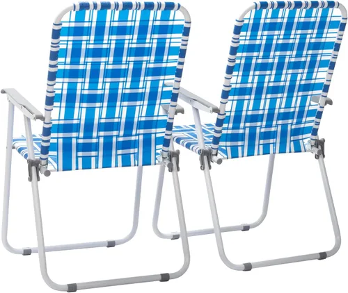 Vista 4 de 2 sillas plegables de patio para adultos, silla de playa ligera para patio, sillas de césped plegables, silla de playa portátil para interiores