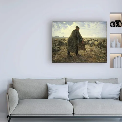 Vista 3 de Trademark Fine Art Pastor de Jean-Francois Millet, 18x24, múltiple