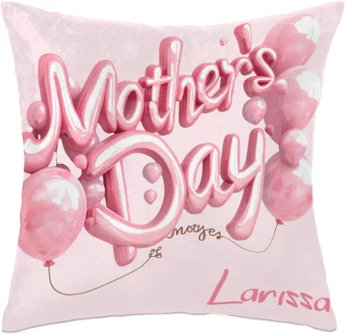 Vista 10 de Funda de almohada personalizada para mamá, funda de almohada cuadrada para el día de la madre, decoración de 16 pulgadas, vegetación
